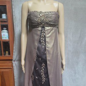 Janique by Kourosh gold bronze dress